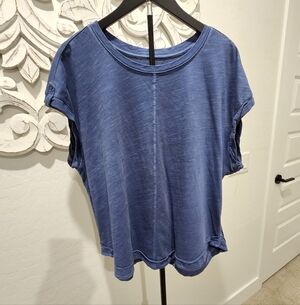 NWT Casual Blue Women's 100% Cotton Top 1X 2X